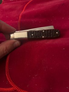 1973 Case XX USA 7 Dots 6205 R Derlin Handle Razor With Tiered Nickel Silver Bolster & Blades