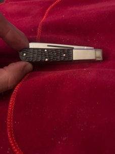 1973 Case XX USA 7 Dots 6205 R Derlin Handle Razor With Tiered Nickel Silver Bolster & Blades