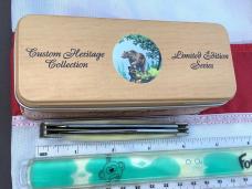 Bear & Son Custom 2 Blade Trapper Knife w/ Natural Bone Handles & Titanium Blades -NOS Bear & Son Custom 2 Blade Trapper Knife w/ Natural Bone Handles & Titanium Blades -NOS