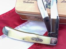 Bear & Son Custom 2 Blade Trapper Knife w/ Natural Bone Handles & Titanium Blades -NOS Bear & Son Custom 2 Blade Trapper Knife w/ Natural Bone Handles & Titanium Blades -NOS