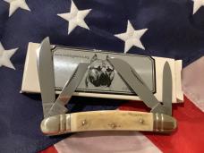 Bulldog Brand 2006 In Memory Of Jim Parker Congress Knife w BeautIful 2nd Stag Handles -Low Prod #12 Bulldog Brand 2006 In Memory Of Jim Parker Congress Knife w BeautIful 2nd Stag Handles -Low Prod #12