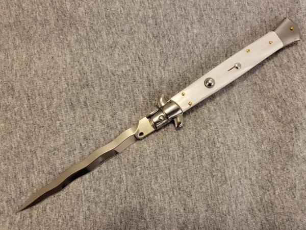 *NEW* 11" Frank Beltrame White Pearlex Italian Stiletto w/ KRISS Blade *NEW* 11" Frank Beltrame White Pearlex Italian Stiletto w/ KRISS Blade