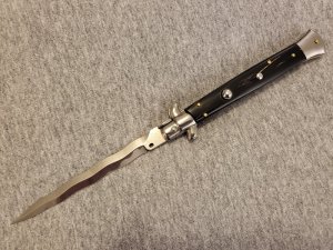 *NEW* 11" Frank Beltrame DARK HORN Italian Stiletto w/ KRISS Blade