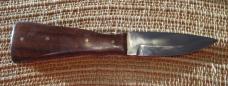Jay Bigler fixed-blade knife with gun-stock-shaped handle 