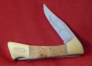 MINT NO BOX CASE XX USA 1985 7158 LSSP MAKO SHARK LOCKBACK BIRDSEYE MAPLE HANDLES 