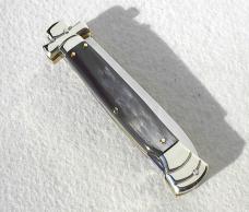 NEW A.G.A. CAMPOLIN 9" MALTESE BRAZILIAN HORN MODIFIED BAYONET BLADE NICKEL SILVER BOLSTERS- W/POUCH