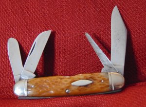  VINTAGE HIGH CARBON STEEL USA ( SEARS & ROEBUCKS ) 4 BLADE UTILITY KNIFE ( CAMILLUS ) 1927-1940