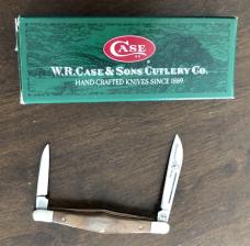 2004 Stamped - Case XX Fossilized Mammoth Ivory Tuxedo Knife -  I2156 SS - SN 48 - Scrolled Bolsters