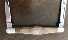 2004 Stamped - Case XX Fossilized Mammoth Ivory Tuxedo Knife -  I2156 SS - SN 48 - Scrolled Bolsters