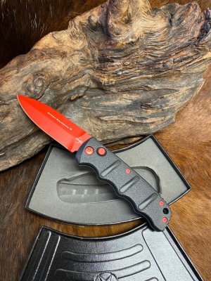 *NEW* Boker Kalashnikov Automat 74, Black Widow, 3.25" Dagger Blade, Red D2, 4.25"
