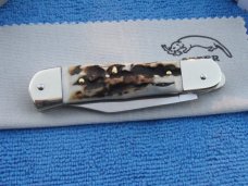 5-3/4" Hubertus (08-cm) Genuine Stag Springer Automatic Pocket Knife clip point blade III 5-3/4" Hubertus (08-cm) Genuine Stag Springer Automatic Pocket Knife clip point blade III