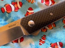 Boker Plus Kwaiken Flipper, 3.5" VG-10 Blade, Carbon Fiber Handles