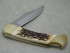 Uncle Henry Schrade + USA LB7 Staglon Bear Paw "Dixie Collection" Folding Lockback Knife & Pouch Uncle Henry Schrade + USA LB7 Staglon Bear Paw "Dixie Collection" Folding Lockback Knife & Pouch