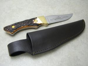 Uncle Henry Schrade USA 144 Staglon "Dixie Collection" Guides Choice Fixed Blade Knife & Pouch