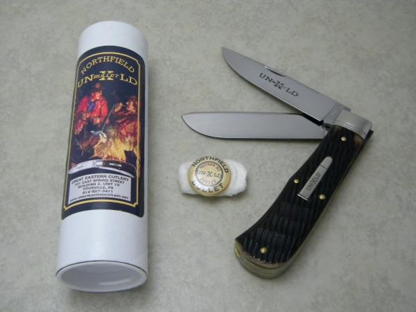 Great Eastern Cutlery Northfield UN-X-LD Redtail Jigged Bone 235220 Bullet Jack Knife in Tube