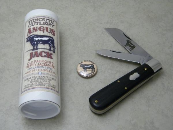 Great Eastern Cutlery Tidioute Cutlery Titusville, PA Macassar Ebony 863221 Angus Jack Knife in Tube