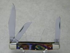 Bulldog Brand Germany Purple Swirl "Anno Domini 2000" Etch Stockman Knife c.2000