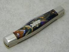 Bulldog Brand Germany Purple Swirl "Anno Domini 2000" Etch Stockman Knife c.2000