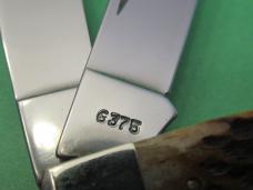 Case XX 1987 Raised Letter Shield Brown Bone Large Stockman Pattern # 6375