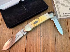 Case Canoe Rogers Corn Cob Jigged Burnt Oatmeal Bone 2008 Regular Member Club Knife 