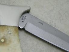 Frost Cutlery Surgical Steel Japan Scrimshawed Bone Black Widow Maker Lockback Knife