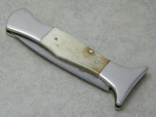 Frost Cutlery Surgical Steel Japan Scrimshawed Bone Black Widow Maker Lockback Knife