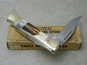 Parker - IMAI Japan K267 Second Cut Stag Folding Hunter Lockback Knife in Box