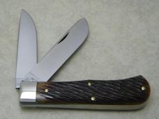 Remington USA by Great Eastern Cutlery Jigged Bone R7352 Prospector Baby Bullet Knife in Box c.2021