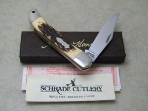 Schrade + USA 124UH Uncle Henry Staglon Tradesman Folding Hunter Knife in Box