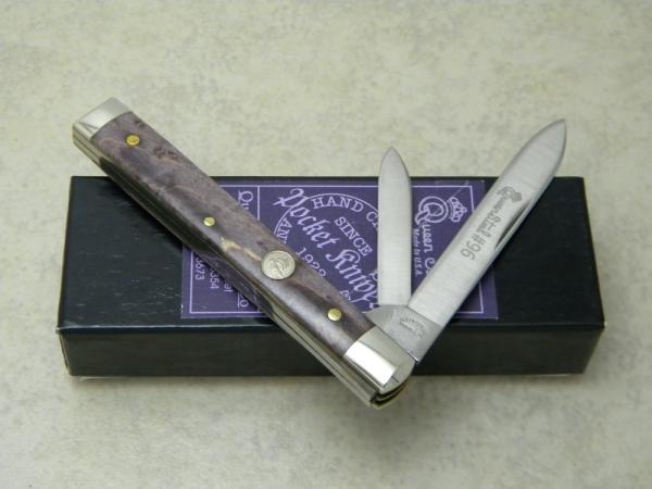 Queen Cut. Co. Titusville PA #96 BEM Birds Eye Maple Doctor's Knife in Box