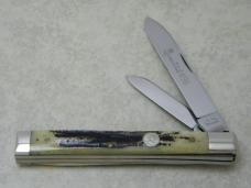 Queen Cut. Co. Titusville PA #96 Carved Stag Bone Doctor's Knife in Box