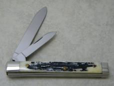 Queen Cut. Co. Titusville PA #96 Carved Stag Bone Doctor's Knife in Box