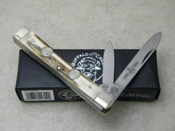 Buck Creek German Stainless Hand Made Stag Buffalo Creek Doctor's Knife in Box Buck Creek German Stainless Hand Made Stag Buffalo Creek Doctor's Knife in Box