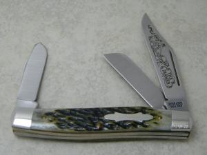 Schrade + USA TM-1 Green Bone "The Farmer" Stockman Knife 