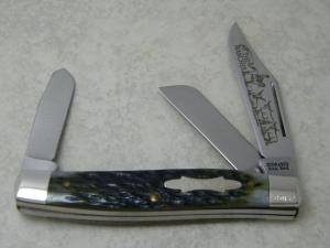 Schrade + USA TM-5 Green Bone "The Rancher" Stockman Knife 