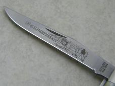 Schrade + USA TM-4 Green Bone "Lumberman" Trapper Knife Schrade + USA TM-4 Green Bone "Lumberman" Trapper Knife