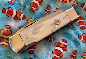 Bulldog Brand Solingen Germany Imitation Pearl Lockback Knife