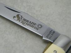 Schrade + USA SC503 Bass Scrimshaw Linerlock Slimline Trapper Farmers Jack Knife in Box Schrade + USA SC503 Bass Scrimshaw Linerlock Slimline Trapper Farmers Jack Knife in Box