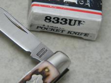 Schrade + USA 833UH Uncle Henry Staglon Prairie Jack Knife in Box Schrade + USA 833UH Uncle Henry Staglon Prairie Jack Knife in Box