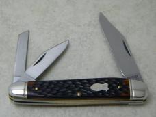 Schrade Walden NY USA Jigged Delrin 804 Split Backspring Whittler Knife in Tube c.1952-1973 Schrade Walden NY USA Jigged Delrin 804 Split Backspring Whittler Knife in Tube c.1952-1973