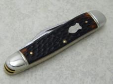 Schrade Walden NY USA Jigged Delrin 804 Split Backspring Whittler Knife in Tube c.1952-1973 Schrade Walden NY USA Jigged Delrin 804 Split Backspring Whittler Knife in Tube c.1952-1973