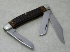 Schrade NY USA Jigged Delrin 881 Premium Stockman Knife in Tube c.1973-1986 Schrade NY USA Jigged Delrin 881 Premium Stockman Knife in Tube c.1973-1986