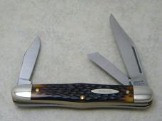 Schrade NY USA Jigged Delrin 863 Balloon Stockman Knife in Tube c.1970's Schrade NY USA Jigged Delrin 863 Balloon Stockman Knife in Tube c.1970's
