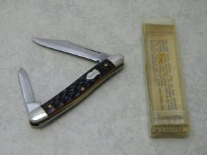 Schrade USA Jigged Delrin 718 Jack Pattern Knife in Tube c.1970's