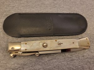 13" AGA Campolin MOTHER OF PEARL SWINGUARD Italian Stiletto