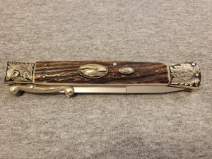*CUSTOM* 13" AGA Campolin  OVAL BUTTONS  STAG  SWINGUARD *ENGRAVED*