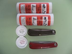 GREAT EASTERN 715121 BULL NOSE GREEN AND RED LINEN MICARTA PAIR
