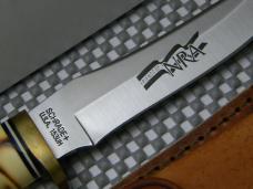 Uncle Henry Schrade + USA 153UH Staglon Friends of NRA Golden Spike Fixed Blade Sheath Knife in Box Uncle Henry Schrade + USA 153UH Staglon Friends of NRA Golden Spike Fixed Blade Sheath Knife in Box