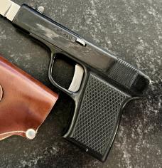 Rare Vintage Pistol Out The Front (OTF) Switchblade Knife, From Spain With Original Holster Sheath 