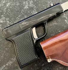 Rare Vintage Pistol Out The Front (OTF) Switchblade Knife, From Spain With Original Holster Sheath 